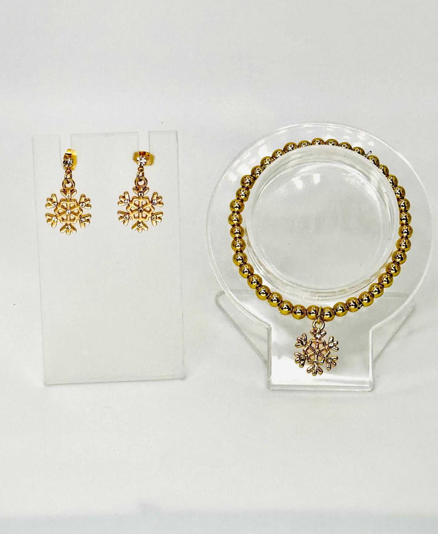 Crystal Golden Glow Snowflake Bracelet