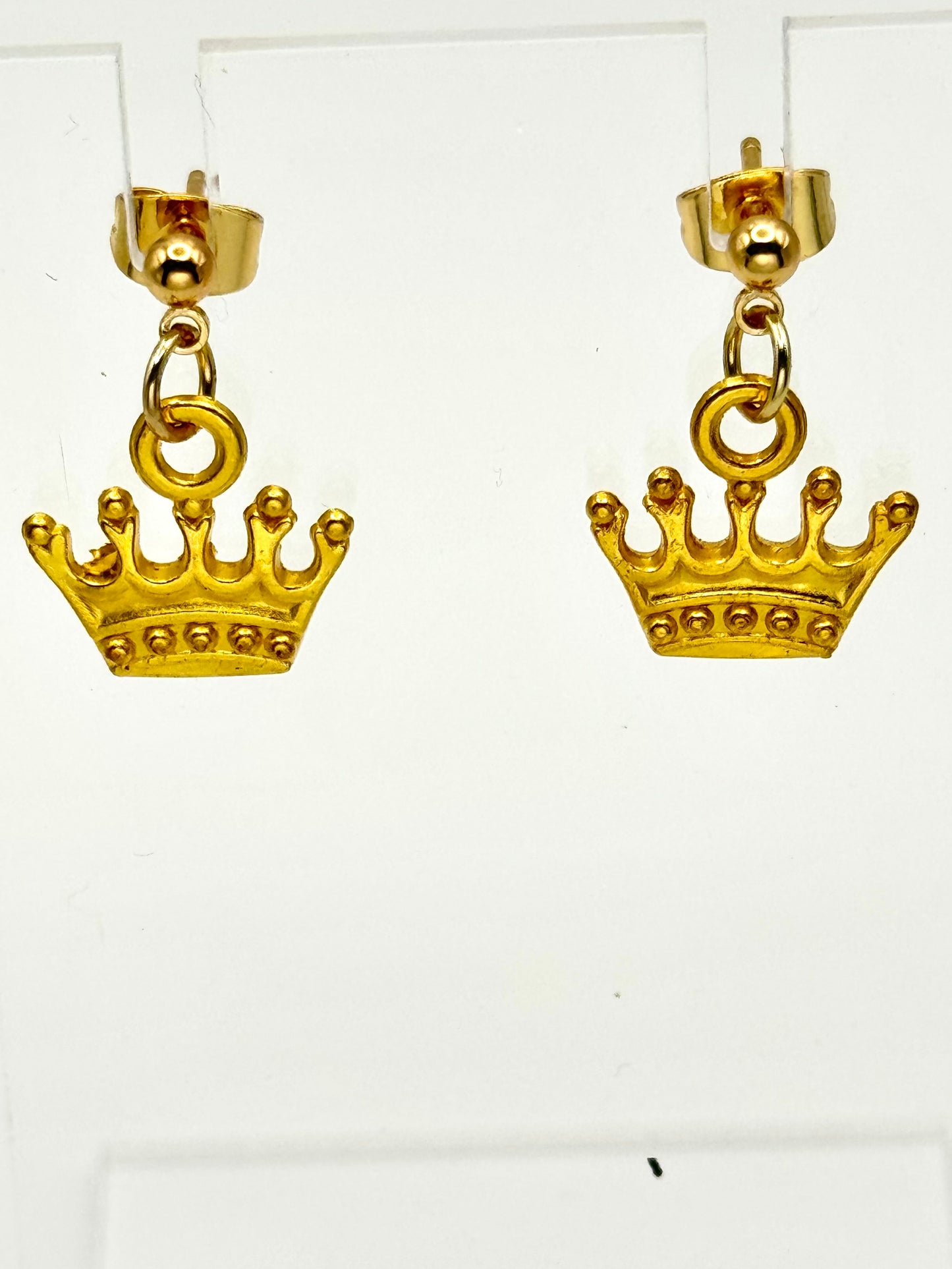 ๐ Crowned in Gold Earrings