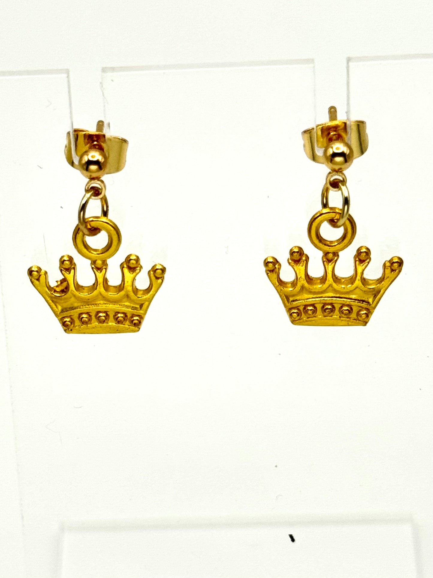 ๐ Crowned in Gold Earrings