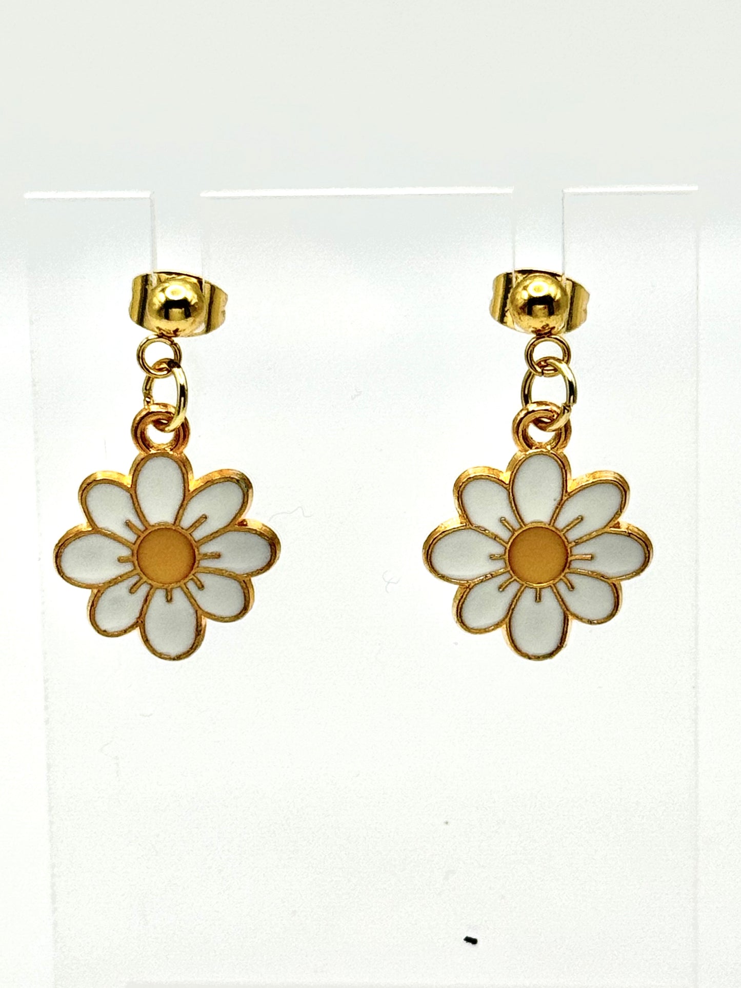 🌼White Golden Daisy Drops