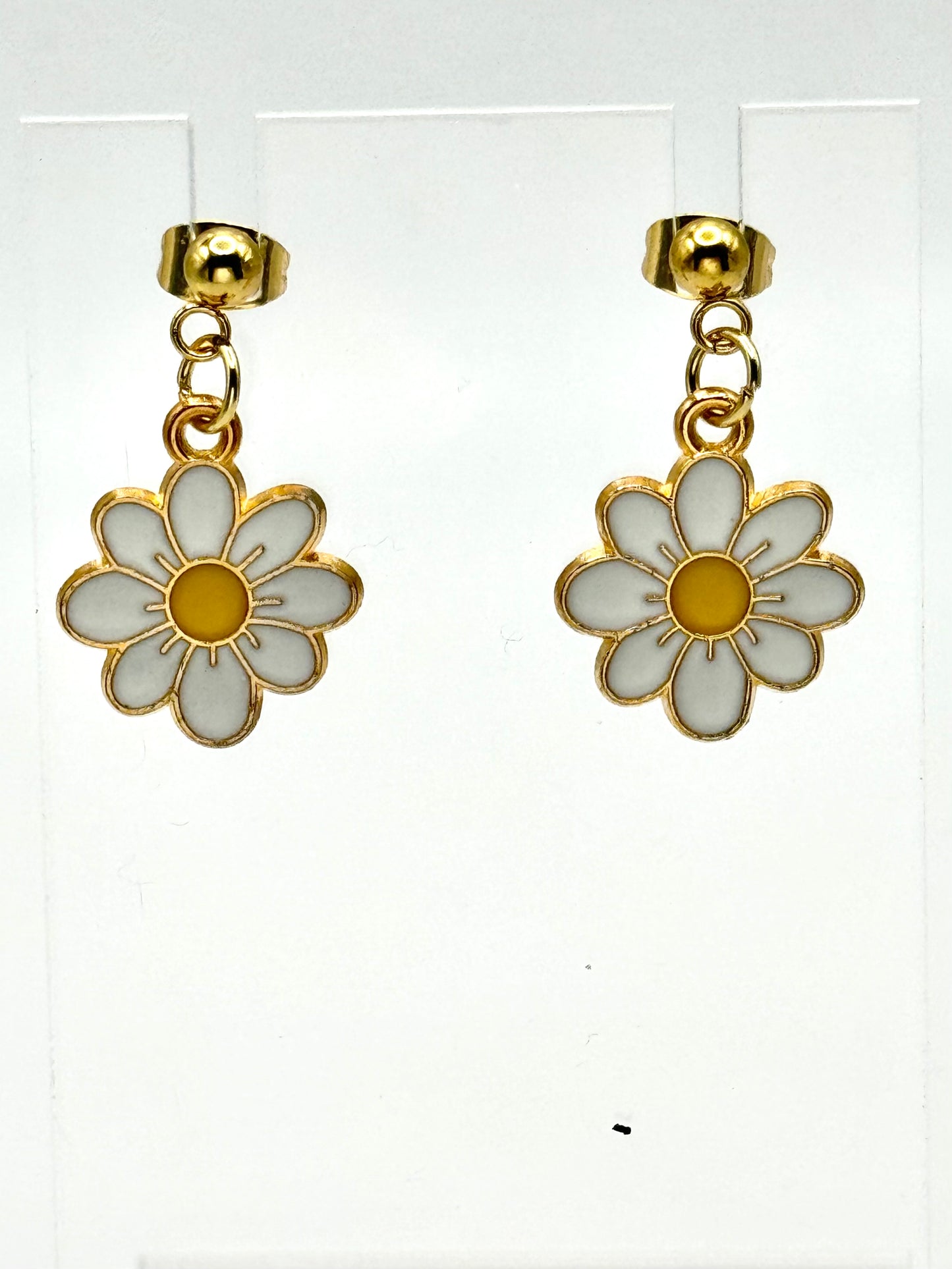 🌼White Golden Daisy Drops