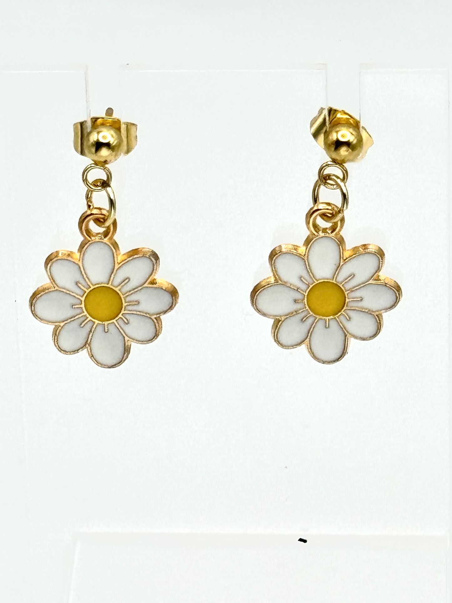 🌼White Golden Daisy Drops