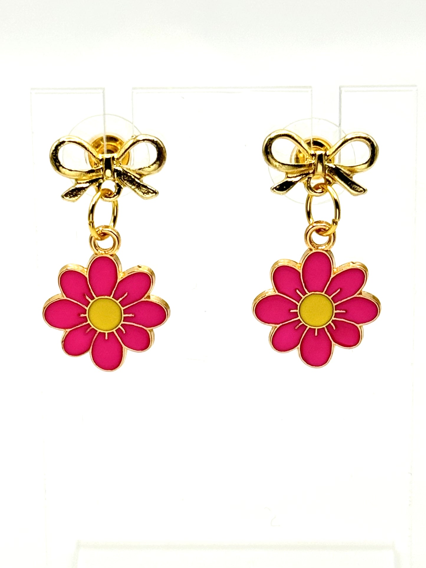 ๐บ Dark Pink Bloom Earrings