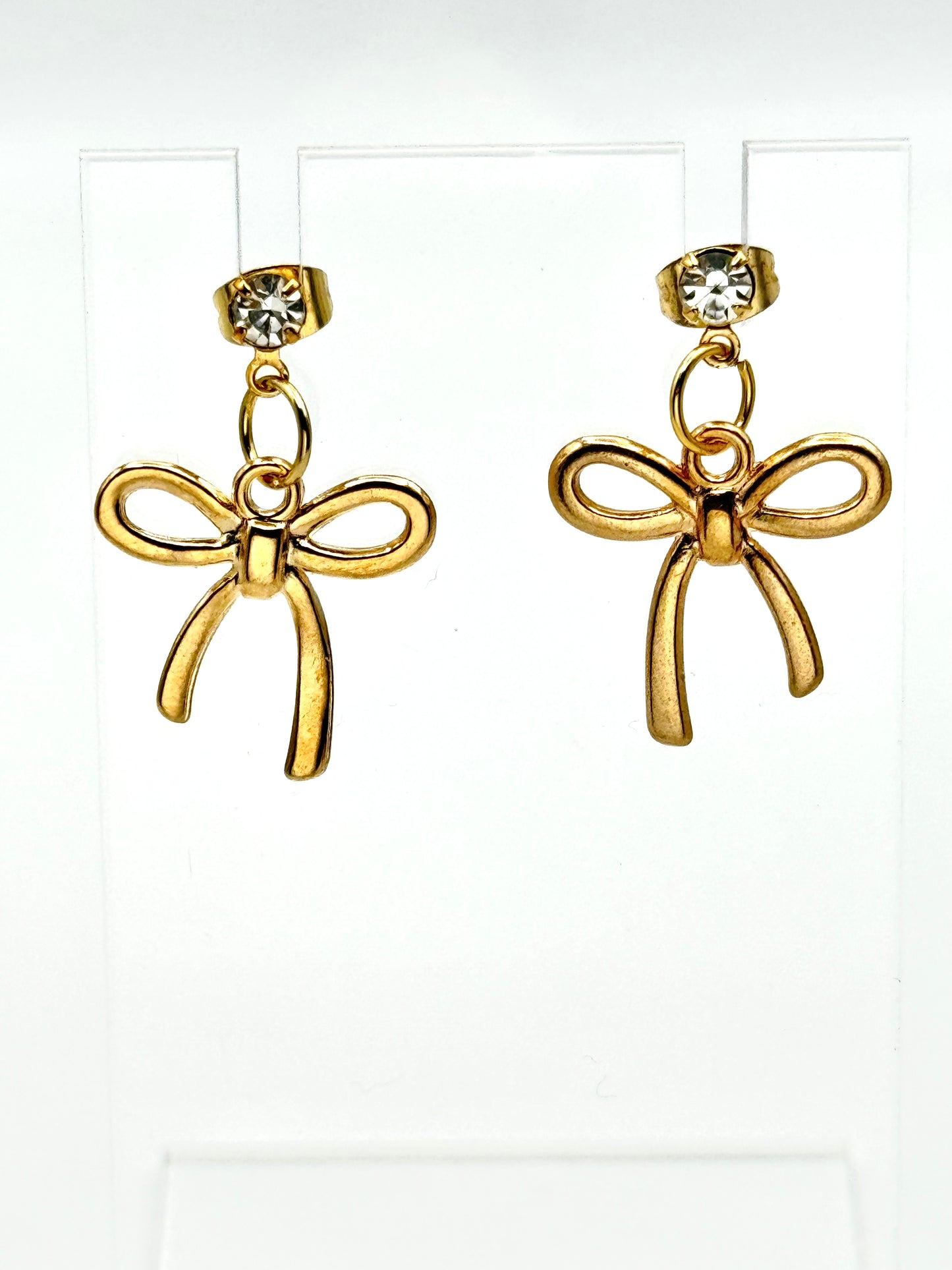 ๐ Golden Grace Bow Earrings
