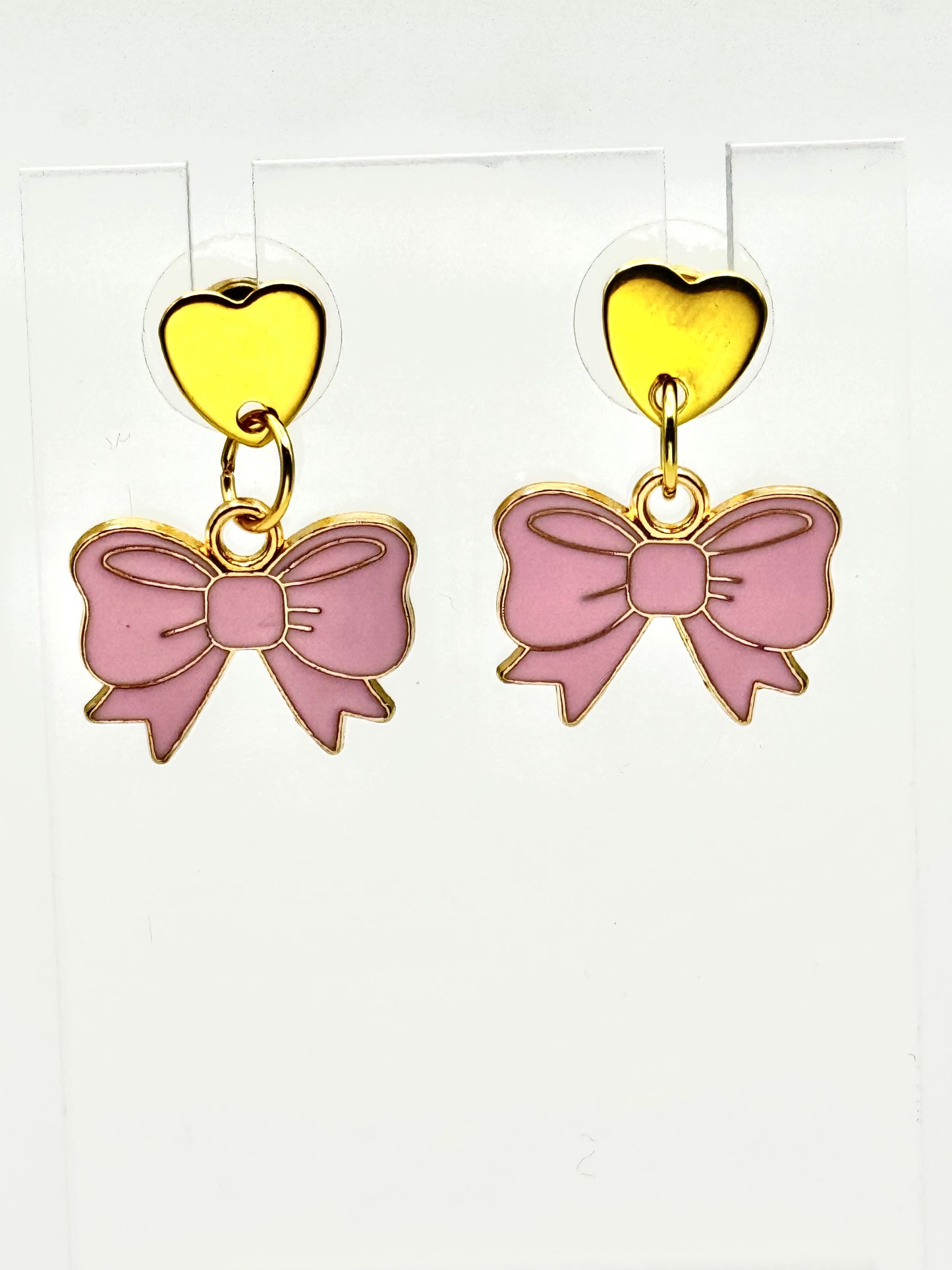 ๐ Blush Bow Earrings