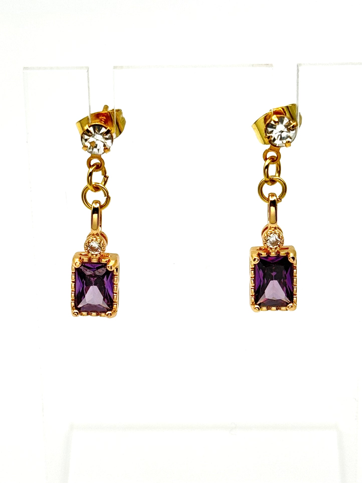 ๐ Amethyst Glow Drop Earrings