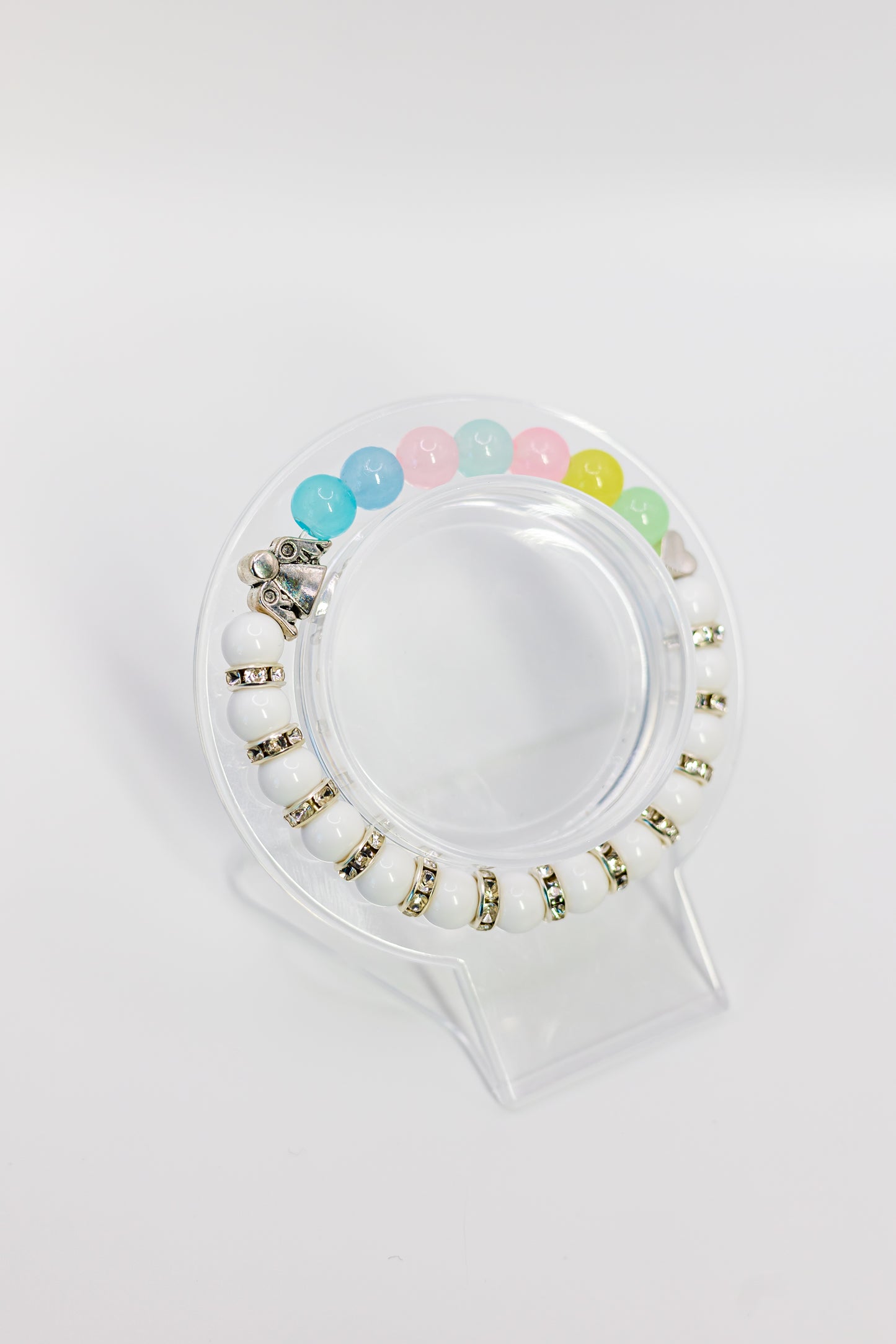 Rainbow Angel Embrace (Pastel Rainbow Beads)