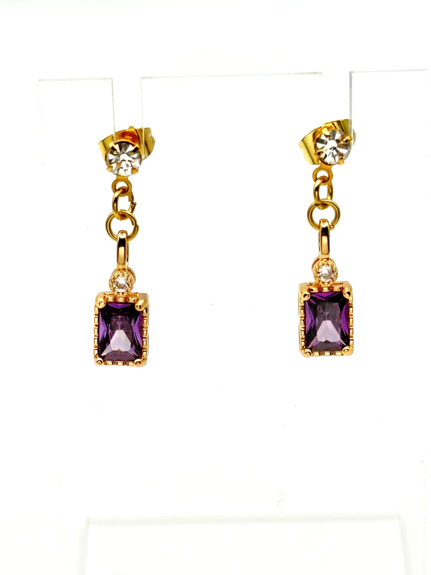 💜 Amethyst Glow Drop Earrings